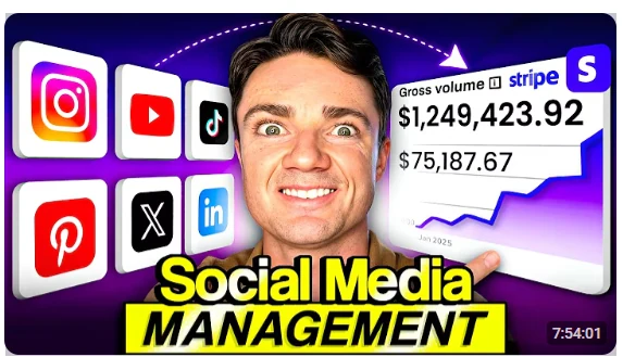 Video thumbnail: social media management with $1.2M in Stripe gross volume
