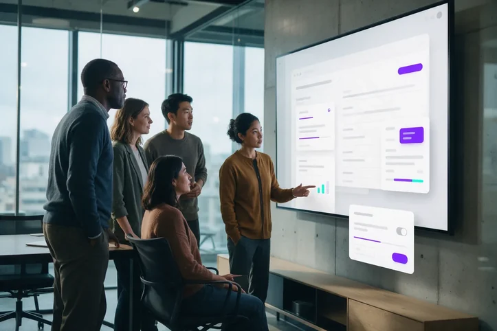 Marketing Agencies at work with an AI web worker