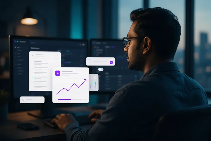 SEO Specialists at work with an AI web worker